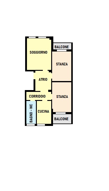Trilocale in Via Guncina con due balconi; Rif: 19000
