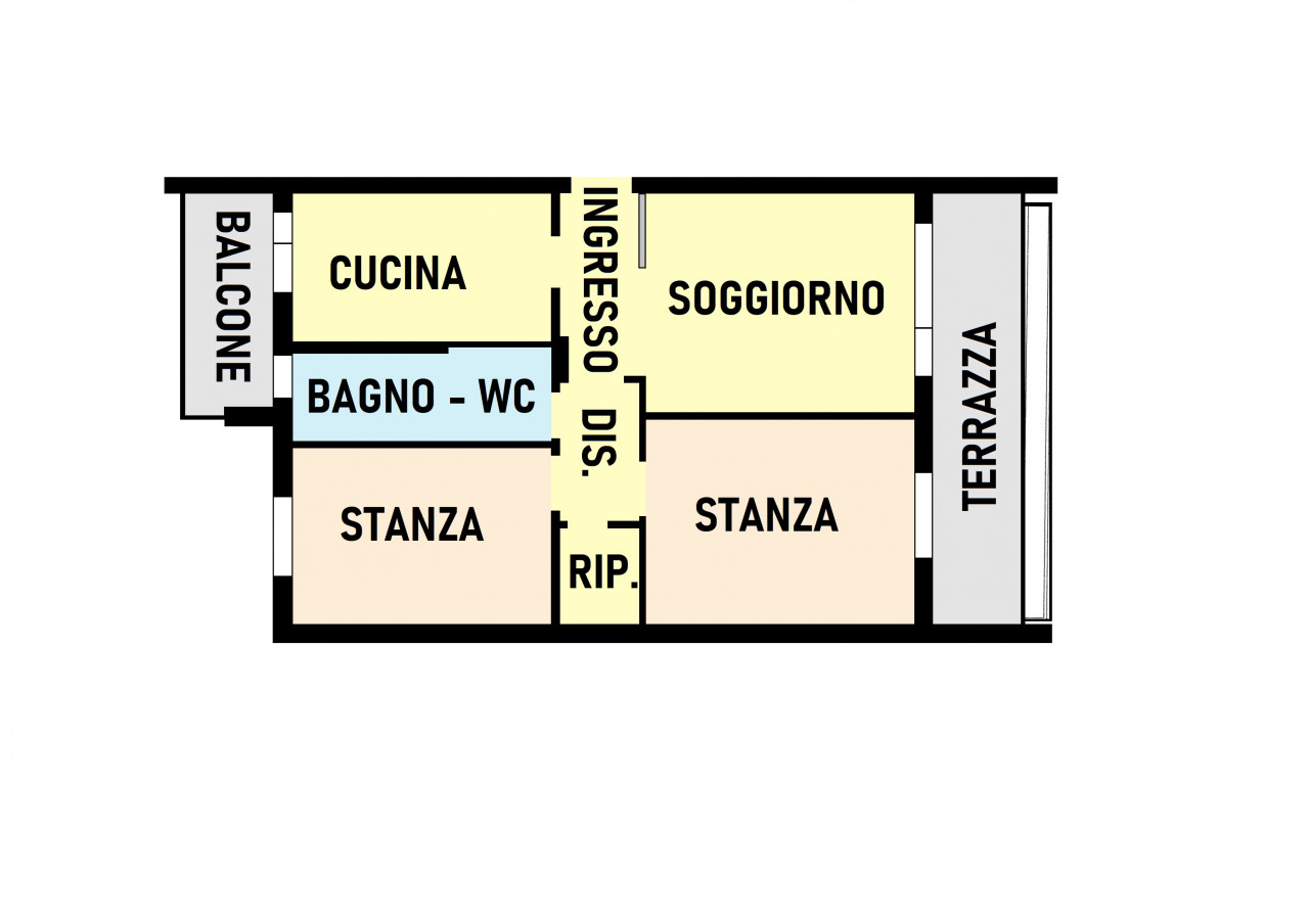 Trilocale Via Resia con terrazzo; Rif:20170