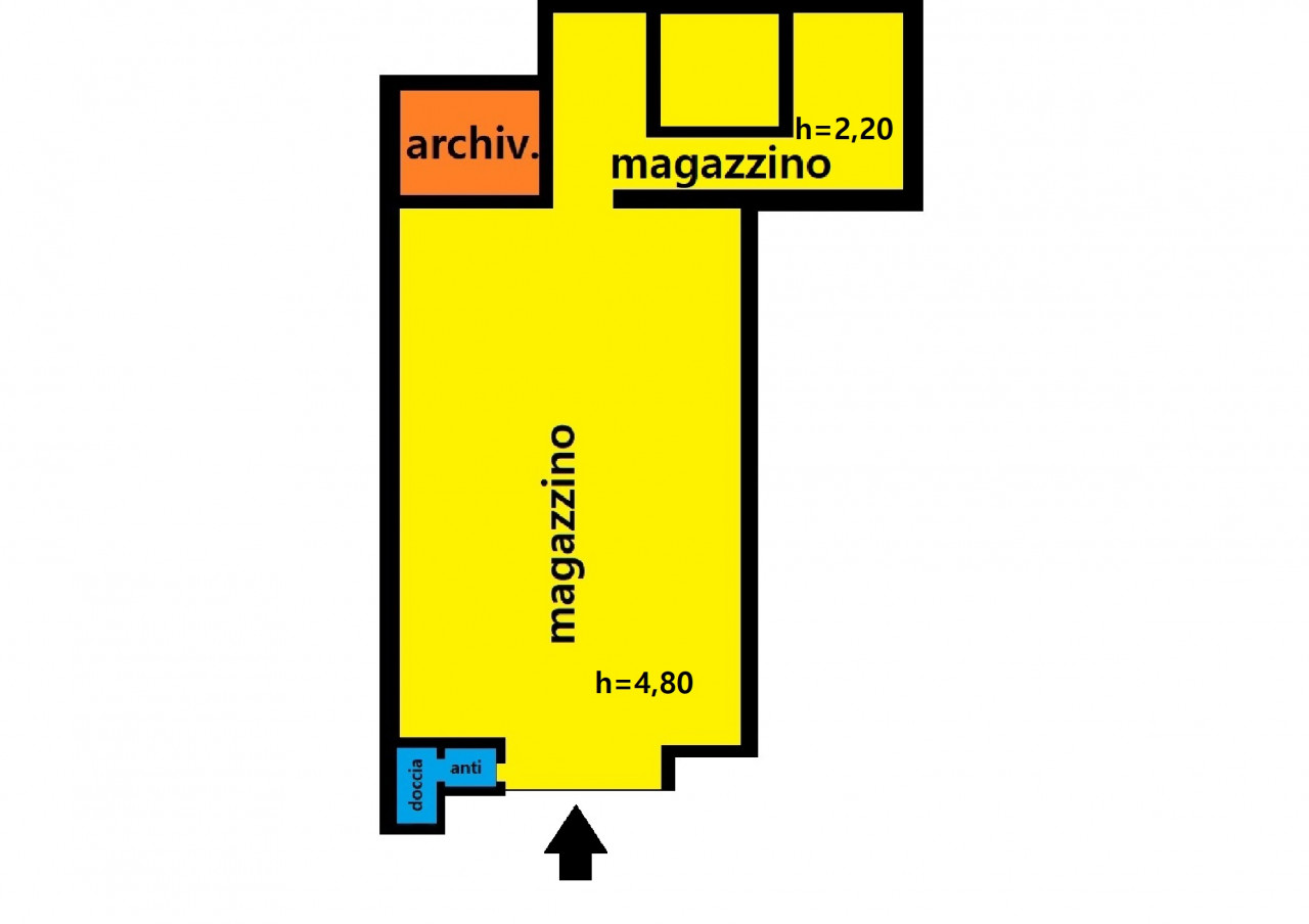 Ampio magazzino, Via Galilei;