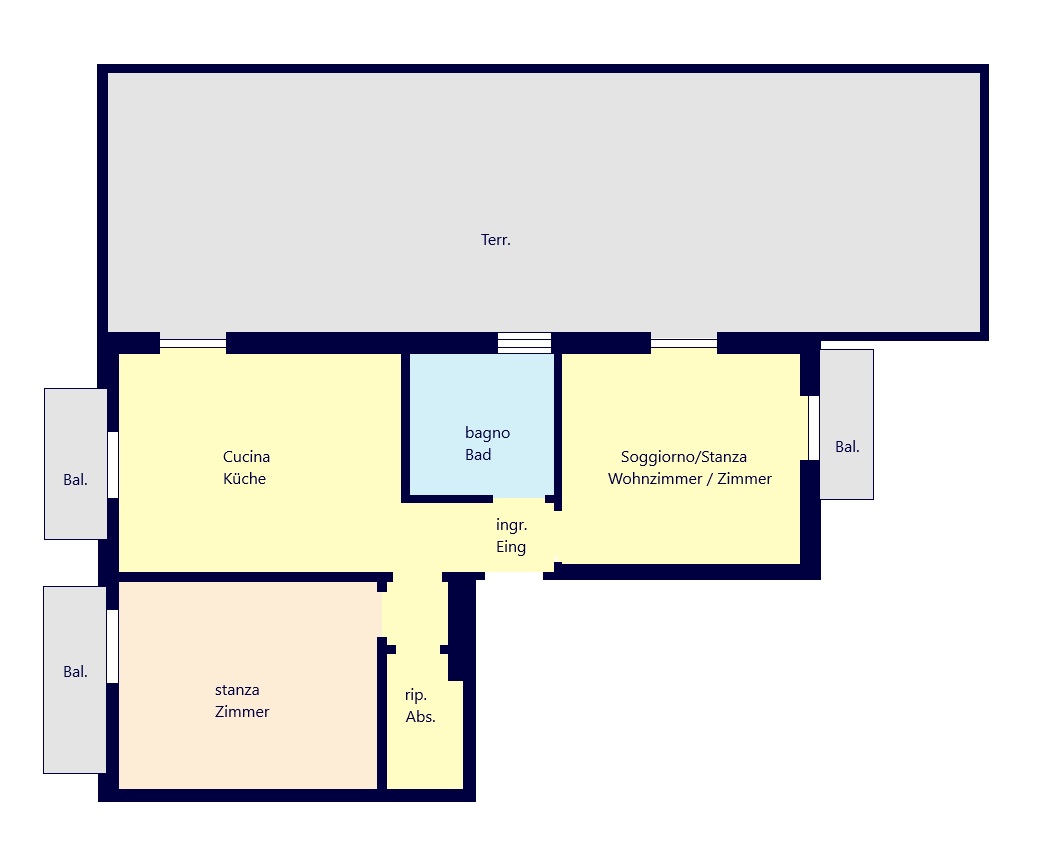 Bilocale con cucina abitabile e terrazza-Bolzano AV25037 - Via Resia - Reschenstraße