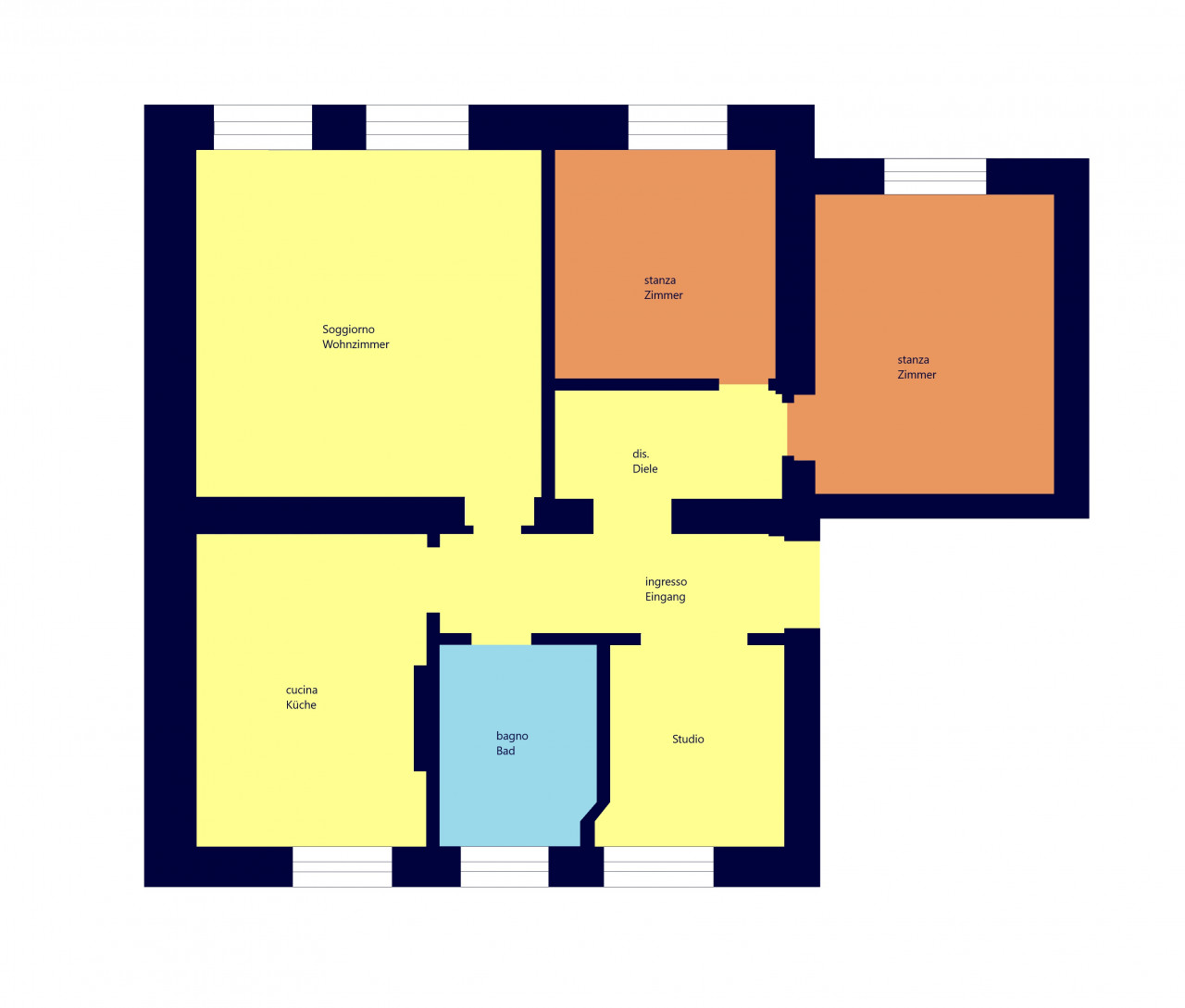 Trilocale più studio e cucina separata AV25053 - Via San Quirino